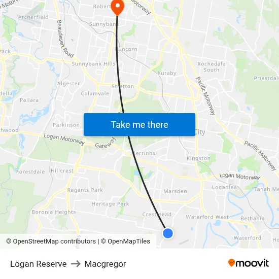 Logan Reserve to Macgregor map