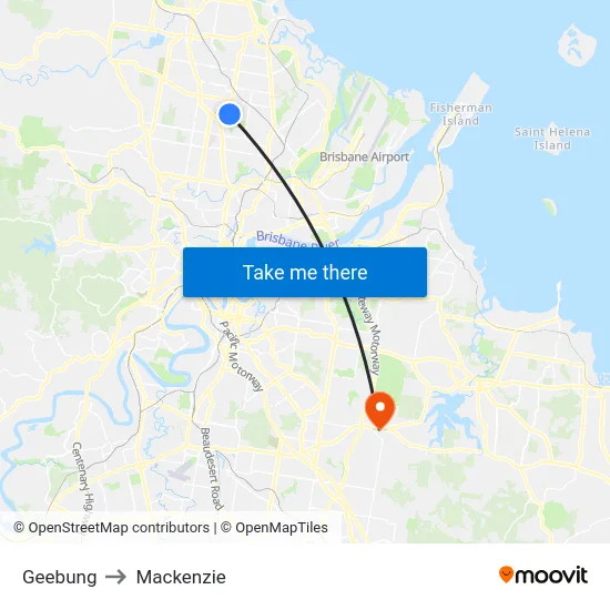 Geebung to Mackenzie map