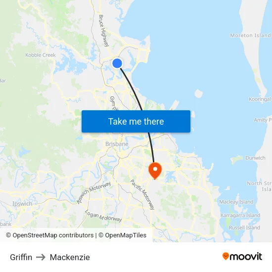 Griffin to Mackenzie map