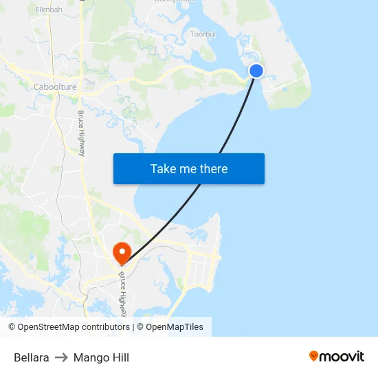 Bellara to Mango Hill map