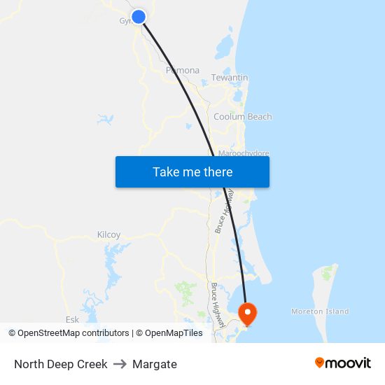 North Deep Creek to Margate map