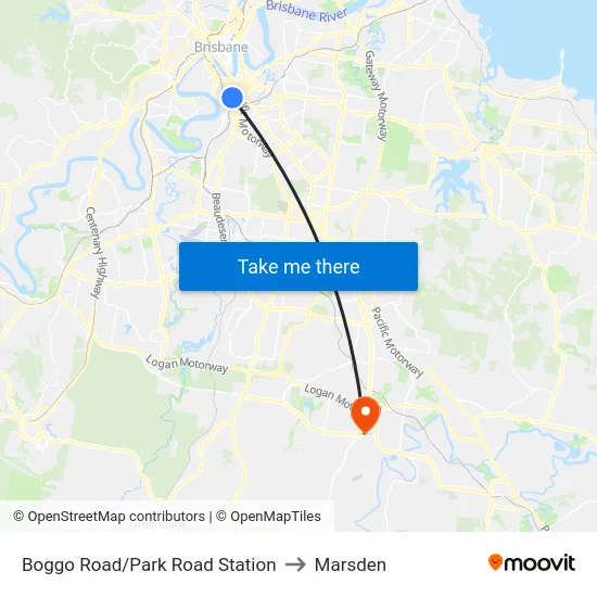 Boggo Road Station to Marsden map