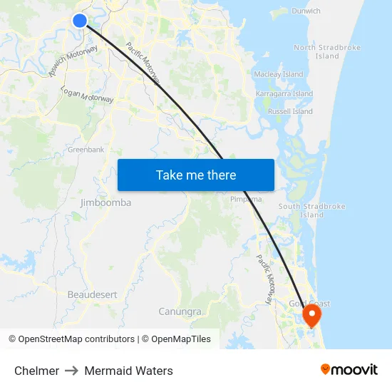 Chelmer to Mermaid Waters map