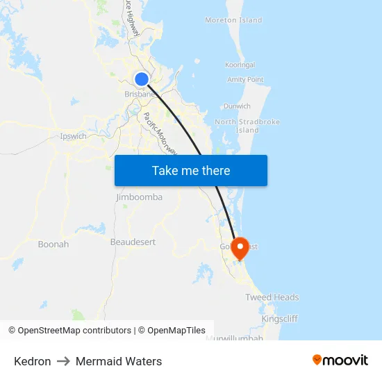 Kedron to Mermaid Waters map