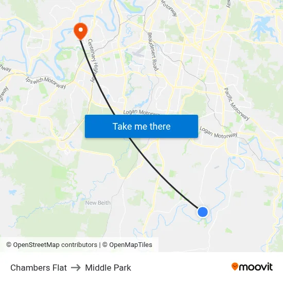 Chambers Flat to Middle Park map