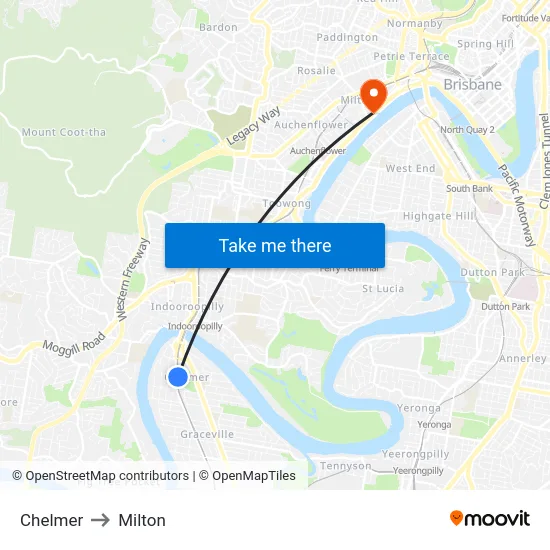 Chelmer to Milton map