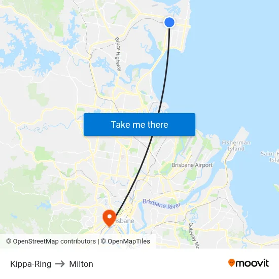 Kippa-Ring to Milton map