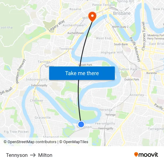Tennyson to Milton map