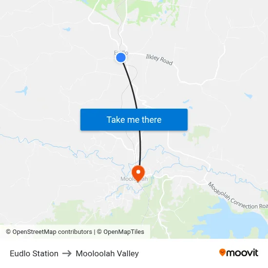 Eudlo Station to Mooloolah Valley map