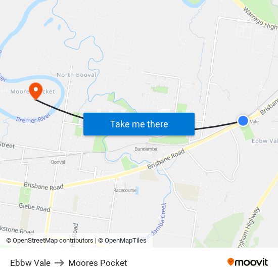 Ebbw Vale to Moores Pocket map