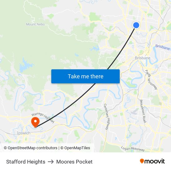 Stafford Heights to Moores Pocket map
