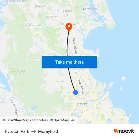 Everton Park to Morayfield map
