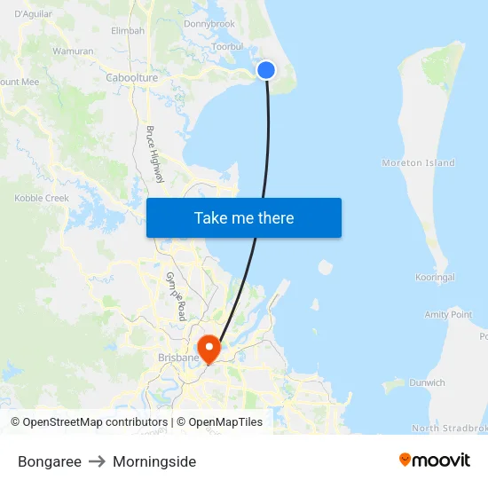 Bongaree to Morningside map