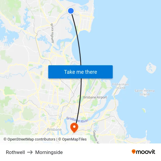 Rothwell to Morningside map