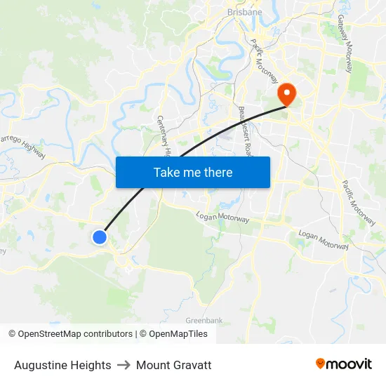 Augustine Heights to Mount Gravatt map