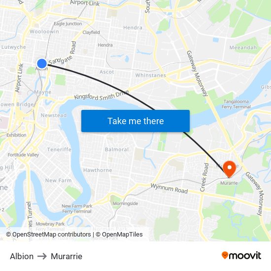 Albion to Murarrie map