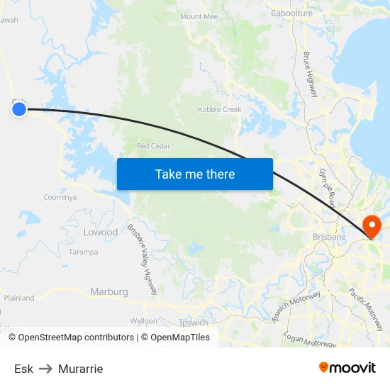 Esk to Murarrie map