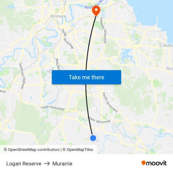 Logan Reserve to Murarrie map