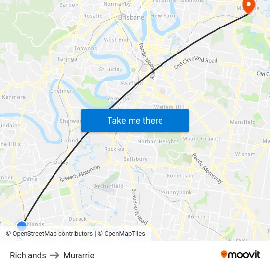 Richlands to Murarrie map