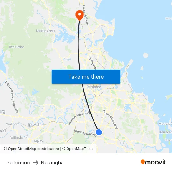 Parkinson to Narangba map