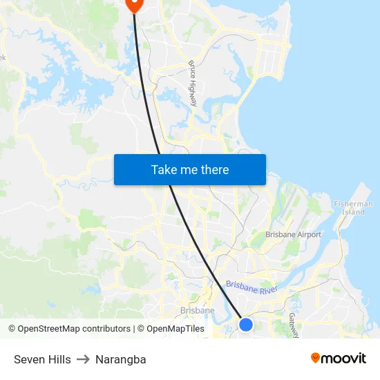 Seven Hills to Narangba map