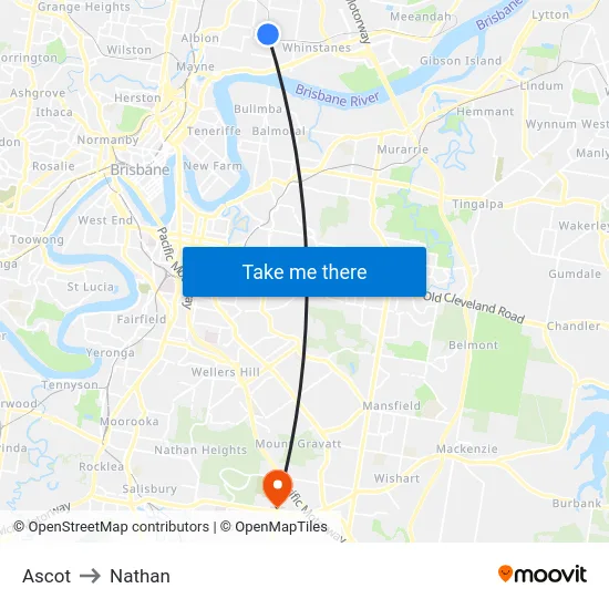 Ascot to Nathan map