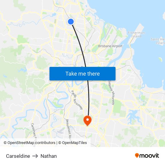 Carseldine to Nathan map