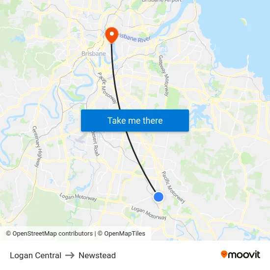 Logan Central to Newstead map