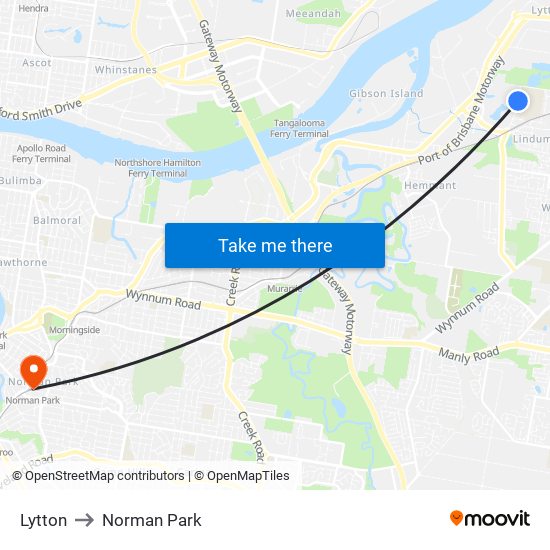 Lytton to Norman Park map