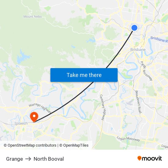 Grange to North Booval map