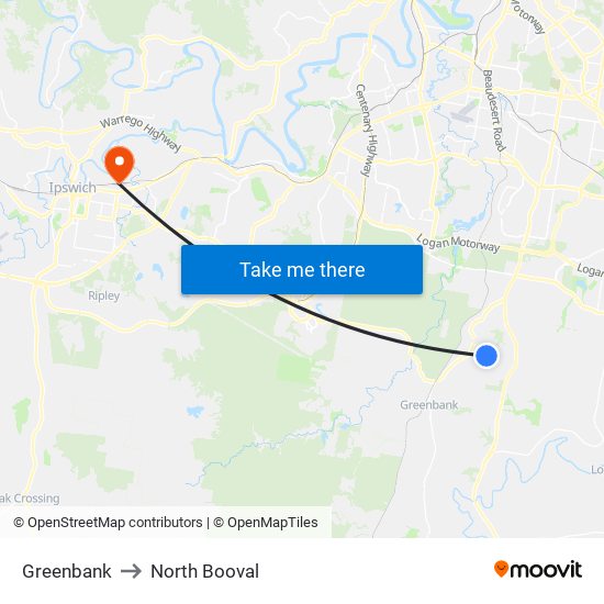 Greenbank to North Booval map