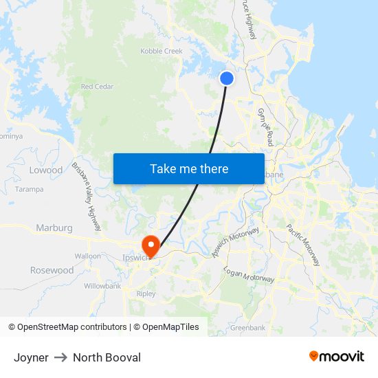 Joyner to North Booval map