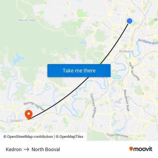 Kedron to North Booval map