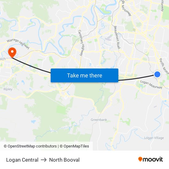 Logan Central to North Booval map