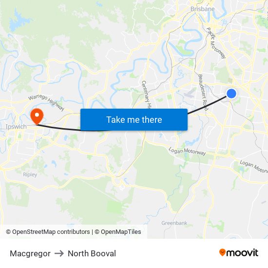 Macgregor to North Booval map