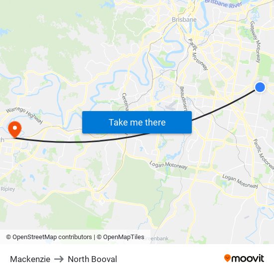 Mackenzie to North Booval map