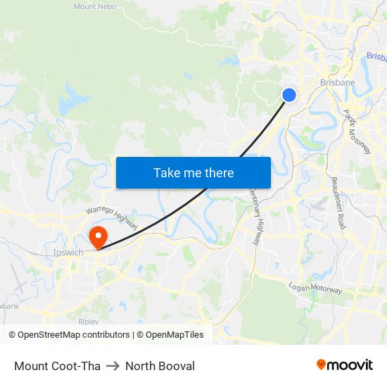Mount Coot-Tha to North Booval map