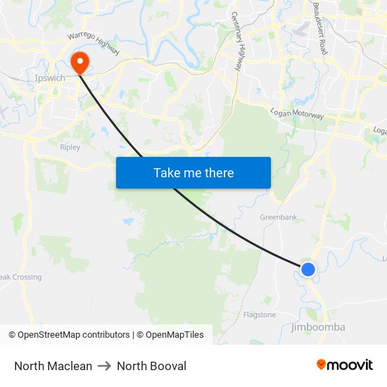 North Maclean to North Booval map