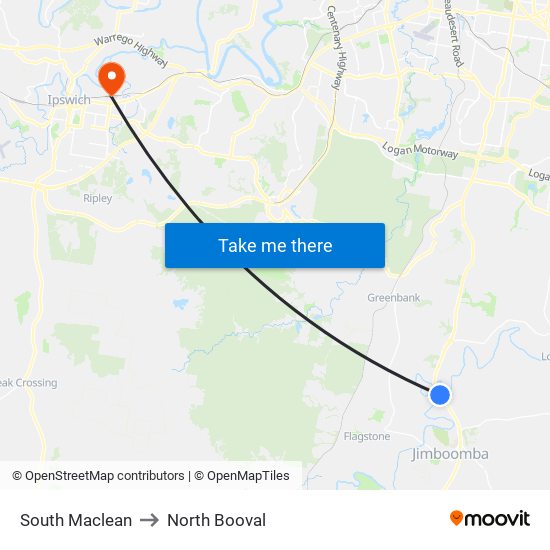 South Maclean to North Booval map