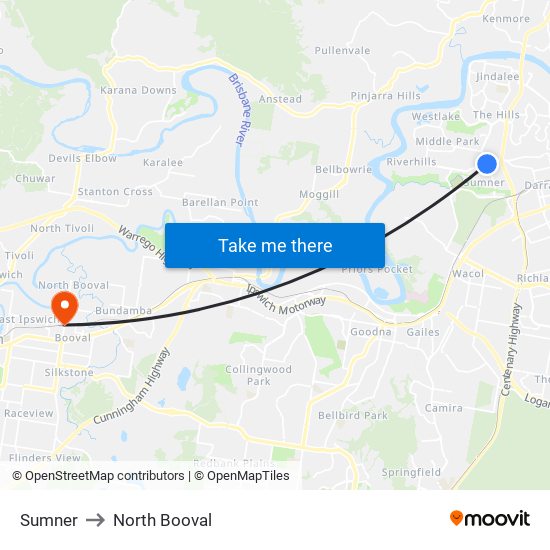 Sumner to North Booval map