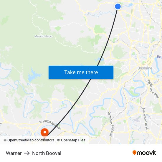Warner to North Booval map