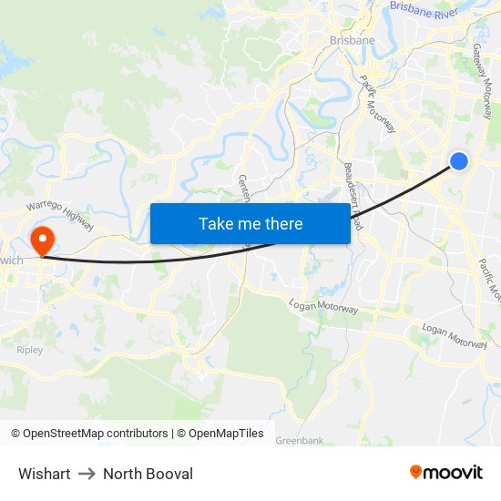 Wishart to North Booval map