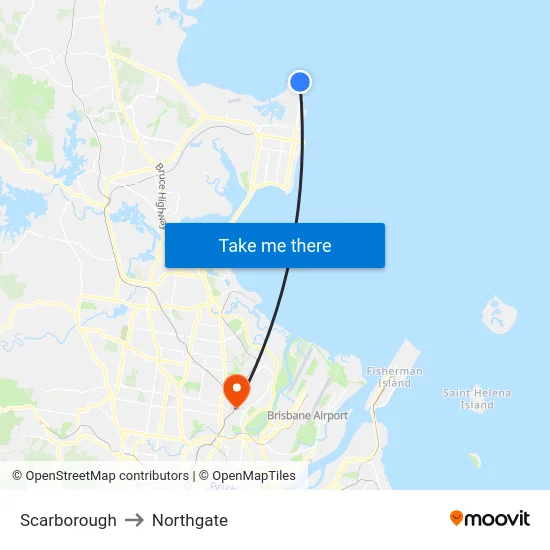 Scarborough to Northgate map