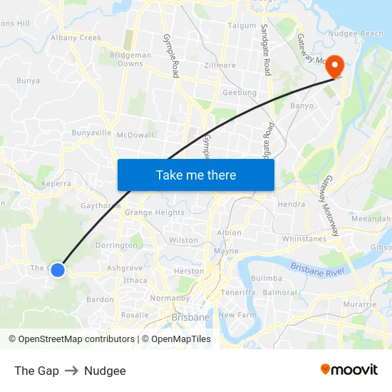 The Gap to Nudgee map