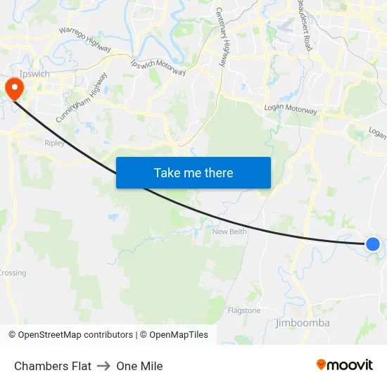 Chambers Flat to One Mile map