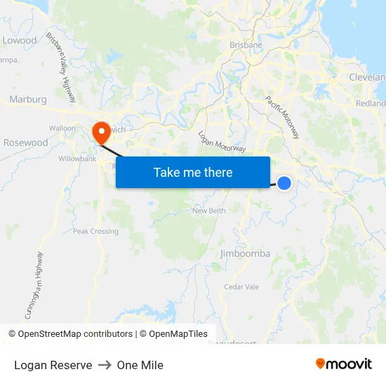 Logan Reserve to One Mile map
