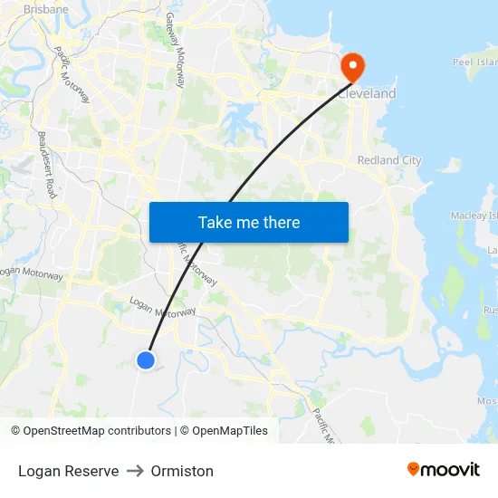 Logan Reserve to Ormiston map