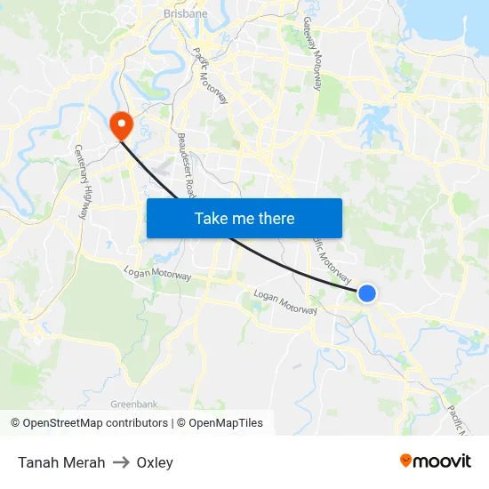 Tanah Merah to Oxley map