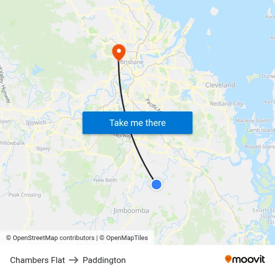 Chambers Flat to Paddington map
