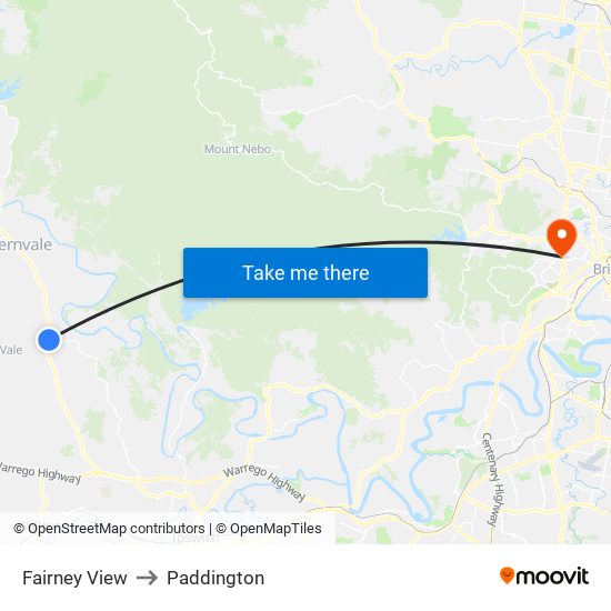 Fairney View to Paddington map